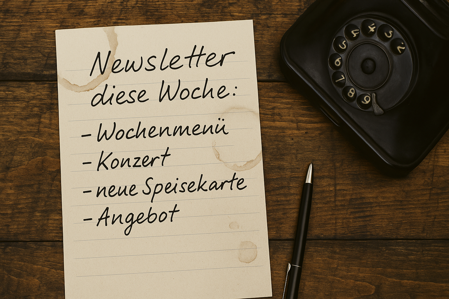 Newsletter Wunderbar Weite Welt - Konzerte, Aktionen, Comedyevents, Speisekarten, Wochenkarten