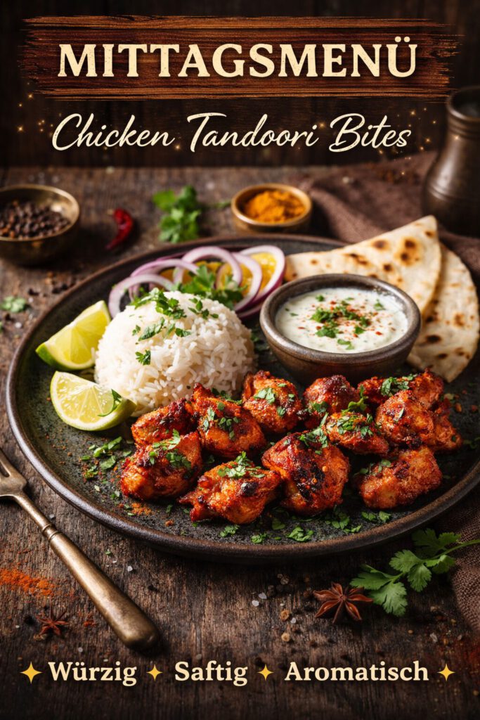 mittagmenü indisch chicken tandoori