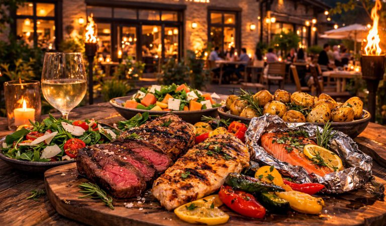Grillen bei einer Feier im Restaurant