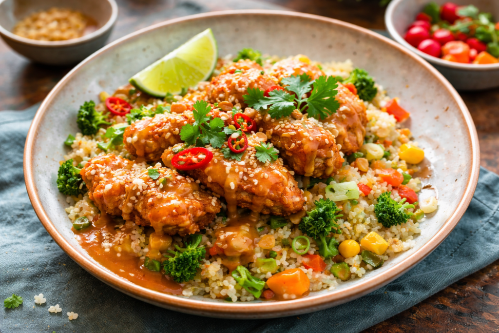 Bild eines leckeren Hähnchen-Gerichts